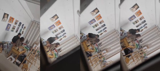 Students caught fucking in empty classroom