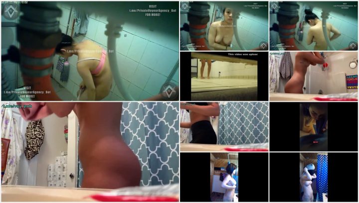 Hidden camera caught her dress and undress before shower 24