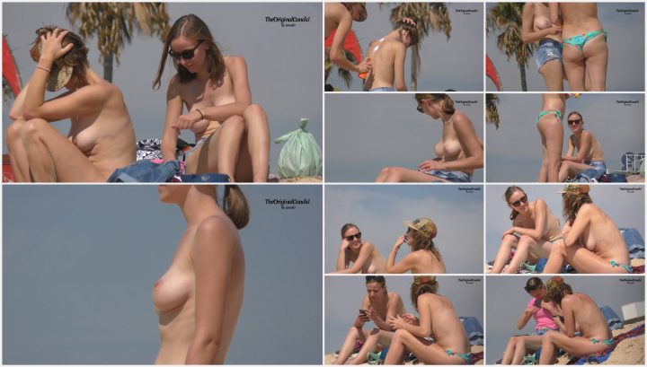 Topless babes at the beach