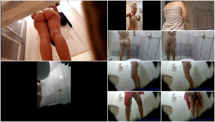 Hidden camera caught her dress and undress before shower 126