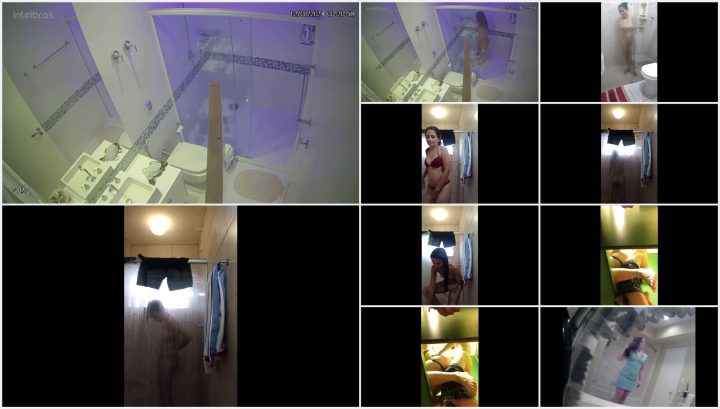 Hidden camera caught her dress and undress before shower 129