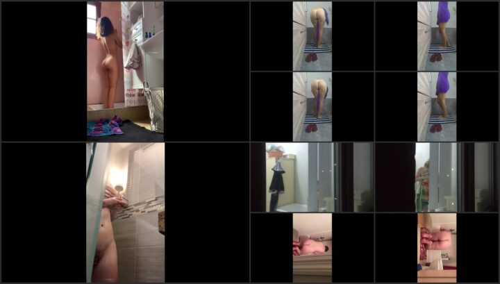 Hidden camera caught her dress and undress before shower 294