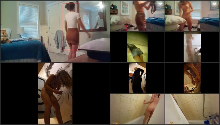 Hidden camera caught her dress and undress before shower 311