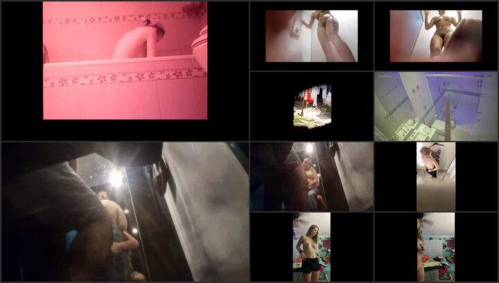 Hidden camera caught her dress and undress before shower 336