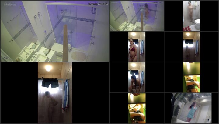 Hidden camera caught her dress and undress before shower 340