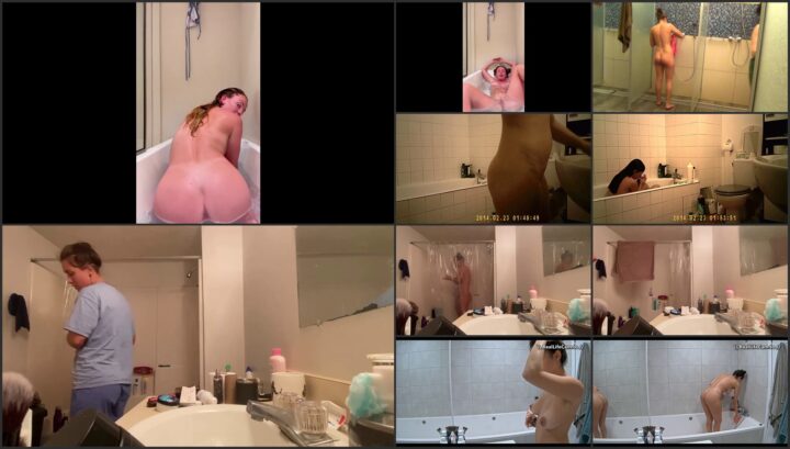 Hidden camera caught her dress and undress before shower 394